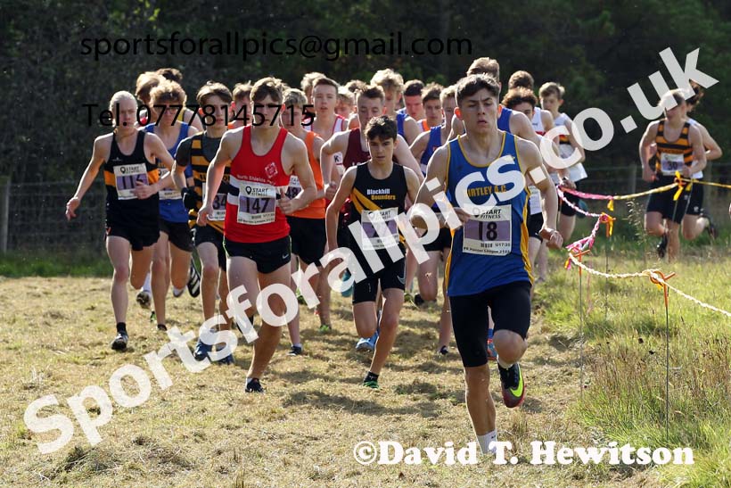 Mens under-17s 2021 North Eastern Harrier League, Druridge Bay. Photo: David T. Hewitson/Sports for All Pics